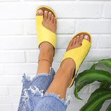 Women Orthopedic Bunion Corrector Sandals Comfy Platform Flat Leather Shoes