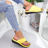 Women Orthopedic Bunion Corrector Sandals Comfy Platform Flat Leather Shoes