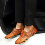 Men's Loafers & Slip-Ons Driving British Casual Leather Crocodile Pattern