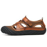 Men Sandals Genuine Leather Handmade Beach Shoes