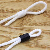 Cord Locks Silicone Toggles for Drawstrings Elastic Cord Adjuster Non Slip Stopper (100pcs)