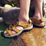 Men's Outdoor Leather Toe Cap Sandals