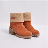 Women's Snow Boots Warm Fur And Ankle Shoes