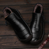 Men's Winter Large Size Vintage Casual Warm Lining Flat Boots