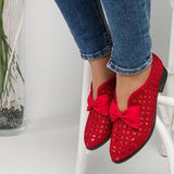 Women's Bowknot Hollow-out Flat Heel Flats