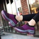 Women's flying knitting shoes, socks, fashion casual shoes