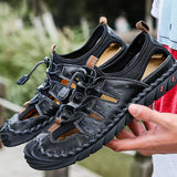 Men's Comfort Shoes Sandals Leather Breathable Walking Shoes