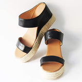 Womens Platform Wedge Sandals High Heel Slip-on Open Toe Slides