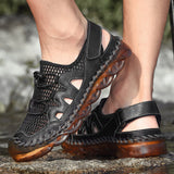 Men's Rubber Toe Cap Mesh Splicing Slippers Outdoor Water Sandals