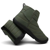 Men's Winter Hook Loop Slip-On Cloth Warm Lining High-Top Snow Boots