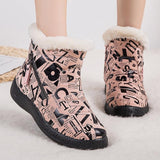 Women's Winter Boots 2021 Fashion Printing Zipper