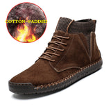 Men's Winter Handmade Stitching Warm Sock Ankle Boots