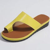 Women Orthopedic Bunion Corrector Sandals Comfy Platform Flat Leather Shoes