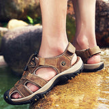 Men's Outdoor Leather Toe Cap Sandals