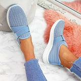 Women's Breathable Slip On Mesh Rhinestone Trainers Shoes