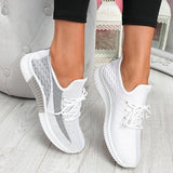 Women's Breathable Lightweight Lace-Up Sneakers