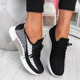 Women's Breathable Lightweight Lace-Up Sneakers