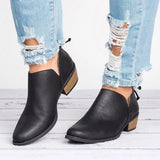 Western Cut Out Ankle Boots