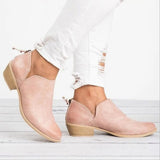 Western Cut Out Ankle Boots