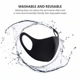 5pcs Washable Earloop Face Mask Reusable Dust-Proof Cotton Mouth Mask Breathable Fashion Black Masks For Adults Festival Mascara