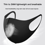 5pcs Washable Earloop Face Mask Reusable Dust-Proof Cotton Mouth Mask Breathable Fashion Black Masks For Adults Festival Mascara