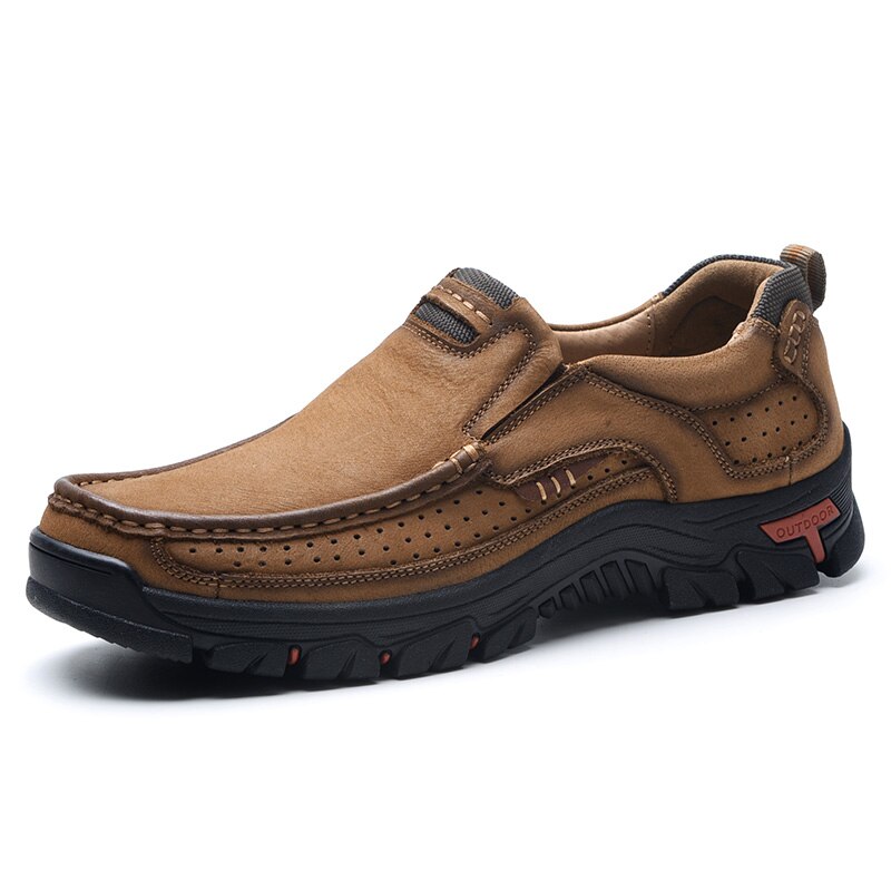 2021 New Men Casual Sneakers Vintage 100% Genuine Leather Flats