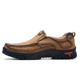 2021 New Men Casual Sneakers Vintage 100% Genuine Leather Flats