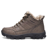 Men's Winter Outdoor Lace-up Casual High-Top Round Head Warm Snow Boots