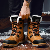 Men's Winter Casual Vintage Waterproof High-Top Warm Snow Boots