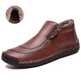 Men's Winter Large Size Vintage Casual Warm Lining Flat Boots