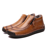 Men's Winter Large Size Vintage Casual Warm Lining Flat Boots