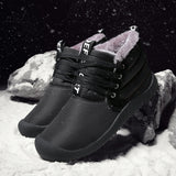 Men's Winter Casual Comfy Waterproof Cloth Warm Lining Ankle Snow Shoes