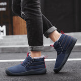 Men's Winter Casual Comfy Waterproof Cloth Warm Lining Ankle Snow Shoes