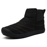 Men's Winter Hook Loop Slip-On Cloth Warm Lining High-Top Snow Boots