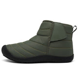 Men's Winter Hook Loop Slip-On Cloth Warm Lining High-Top Snow Boots