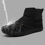 Men's Winter Hook Loop Slip-On Cloth Warm Lining High-Top Snow Boots