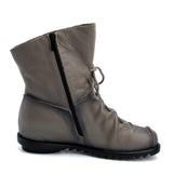 Women's Winter Retro Low-Heeled Geniue Leather Lace-Up Round Head Boots