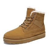 Men's Winter Non-slip Round Toe Lace-up Snow Boots