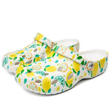 Women Casual Summer Flowers Pattern Comfortable Closed Toe Beach Sandals