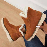 Fur Lining Ankle Snow Boots