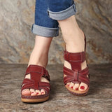 Ladies Velcro Platform Half Slippers