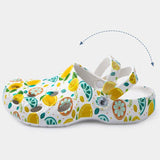 Women Casual Summer Flowers Pattern Comfortable Closed Toe Beach Sandals