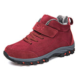 Men's Winter Outdoor Anti-Skid Comfy Plus Velvet Warm Slip-On Hiking Boots