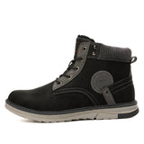 Men’s Winter Cow Leather Warm Lining Outdoor Casual Ankle Boots