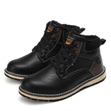 Men's Winter Microfiber Leather Slip Resistant Warm Lining Boots