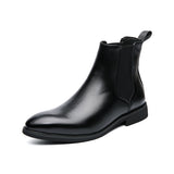 Men's Winter Vintage Casual Slip-On Warm Mid Calf Chelsea Boots