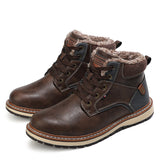 Men's Winter Microfiber Leather Slip Resistant Warm Lining Boots