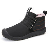 Men's Winter Casual Comfy Waterproof Cloth Warm Lining Ankle Snow Shoes