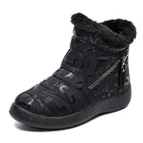 Women's Winter Boots 2021 Fashion Printing Zipper