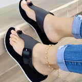 Women's Sandals Round Toe PU Solid